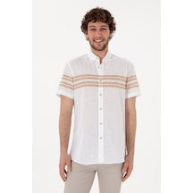 U.s. Polo Assn. Erkek Camel Gömlek Kısa Kollu 50305921-vr015 Camel