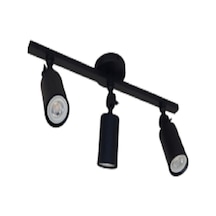 Spot Mat Siyah Metal Led Spot Avize Harekli Aplik Armatür Gün Işığı Led Ampul Dahildir Siyah