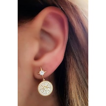 Kutup Yıldızı Figürlü Pırlanta Işıltısında Zirkon Taşlı Gümüş Alt