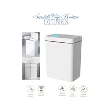 Loremp Otomatik Çöp Kutusu Sensörlü Banyo Çöp Kutusu Mutfak Çöp Kutusu Beyaz 12 Lt İlk Yerli Üretim Beyaz