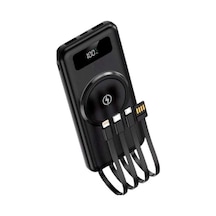 Kablosuz Çoklu Şarj Girişli 10.000 Mah Kablolu Powerbank Taşınabilir Çok Renkli 09566687