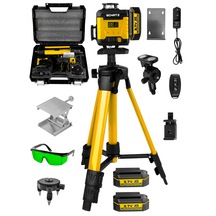 Schatz Profesyonel 360 16 Köşe Otomatik Hizalama Tripod'lu Yeşil Işık Lazer Hizalama Sarı