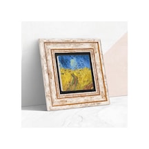 Van Gogh Buğday Tarlası Ve Kargalar Taş Duvar Tablosu - Çerçeveli Taş Tablo - Dekoratif Duvar Sanatı - Modern Ev Diğer