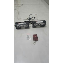 Motosiklet Atv-utv-tekne-traktör Çakarlı Sis Farı Uzaktan Kumandalı 7 Farklı Fonksiyonlu Beyaz