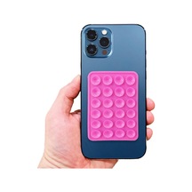 Tüm Telefonlara Uyumlu Silikon Vakumlu Eller Serbest Kaymaz Vantuz Cep Telefon Tutacağı 1 Adet Pembe