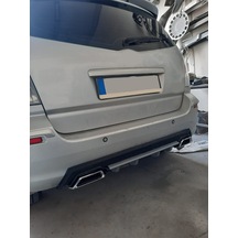 Toyota Verso Uyumlu Body Kit Difüzör 2 Çıkış Kare Gri Model 3