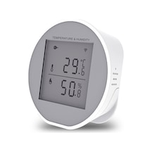 Alexa Ve Google Home İle Uyumlu Yüksek Ve Düşük Sıcaklık Nem Monitörü Beyaz