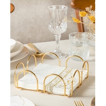 English Home Regent Metal Peçetelik 18x18 Cm Gold Gold