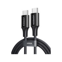Usb-c 100w 5a Qc Pd Örgülü Hızlı Şarj Kablosu, 1 Metre, Siyah, 65249 Diger