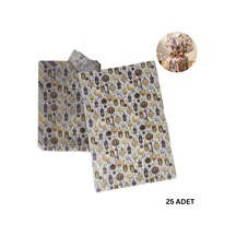 Ramazan Temalı Pelur Kağıdı İftar Hediye Paketleme Kağıdı Beyaz Zemin 18 g/m 30 x 45 CM 12 Adet