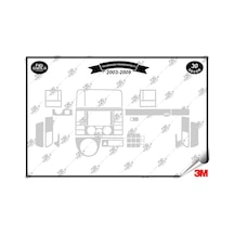 Volkswagen Transporter T5 2003-2009 Torpido Konsol Trim Göğüs Maun Kaplama Set 30 Parça Gümüş