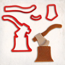 Kütük & Balta Detay Kurabiye Kalıp Seti 4 Lü