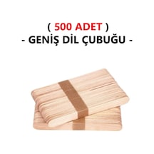 500 Adet Ahşap Büyük Geniş Dil Çubuğu Abeslang Dondurma Dil Basma Ağda Çubuğu Natural