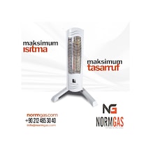 Nmg Dikey Ayakli Elektrikli Isitici Kumandali Beyaz Mtn Es 1500W