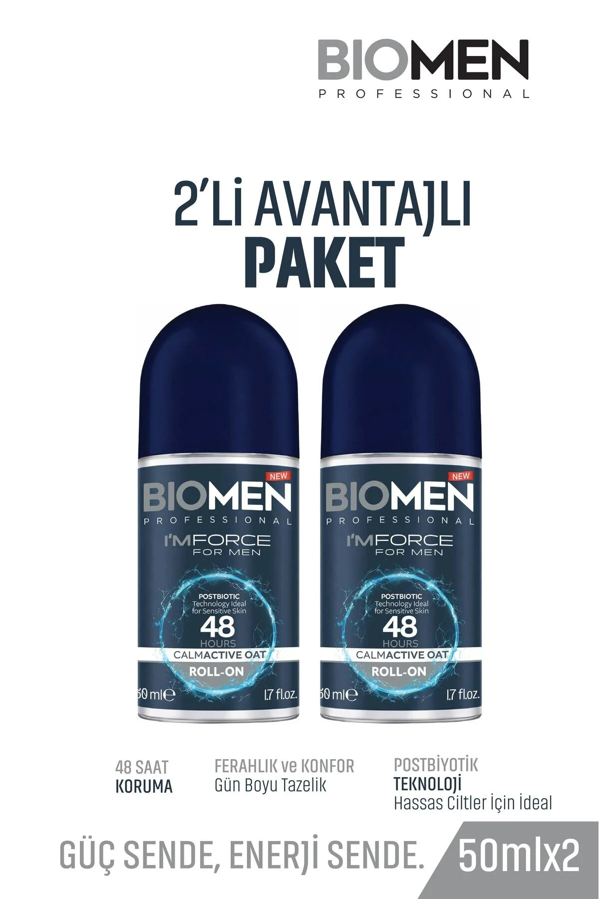 Roll-on For Men Ferahlatıcı Etki I'm Force 2x50 Ml
