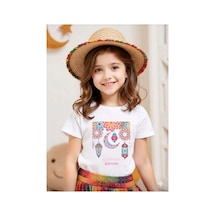 Stil-x Ramazan Bayramı Baskılı Kız Çocuk Tshirt, %100 Pamuklu Kumaş Beyaz-17