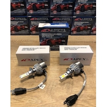 H4 Beyaz Led Xenon Far Ampulü Şimşek Etkili Güçlü Işık Gücü