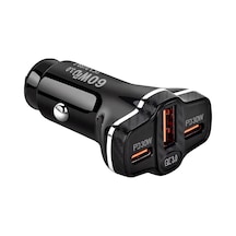 Ally Pd62 2xtype-c + Usb 78w Araç Çakmaklık Hızlı Şarj Aleti Araç Şarjı- 5775