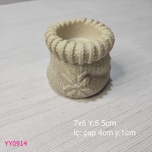 Yy0914 Örgü Çuval Mumluk Silikon Kalıp