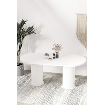 Avvio Kiev Ptt Lake Mdf Beyaz Ayakli 80x180 Mutfak Masasi Yemek Masasi Beyaz