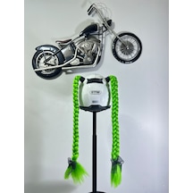 Motor & Motosiklet Çift Yeşil Örgü Saç Kask Dış Aksesuarı Diğer