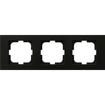 Ovivo Metalik Siyah Üçlü Çerçeve