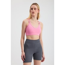 Sırt Çapraz Askılı Crop Bluz - S504568 Pembe