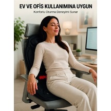 Isısıtmalı Titreşimli Masaj Koltuk Minderi Sırt Bel Boyun Destekli Açık