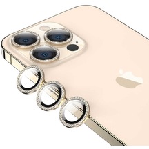 Noktaks - iPhone Uyumlu 13 Pro Max - Kamera Lens Koruyucu Cl-06 - Siyah
