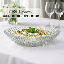 Selen Concept Riva Model El Yapımı Cam Salata Kasesi ve Meyvelik Tekli