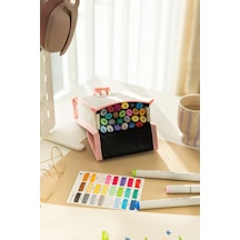 24 Lü Çift Uçlu Alkol Bazlı Marker Kalem Seti Brush + Chisel