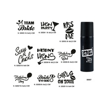 Parti Ve Bekarlığa Veda Serisi Spray Tattoo Geçici Dövme Seti Dark Sprey Dövme Kiti
