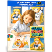Çılgın Anime Kızlar Boyama Kitabı Laminasyonlu Örnekler Ve Afiş