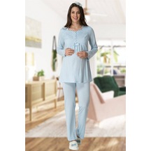Mecit Pijama Lohusasepeti 5414 Zarif Dantelli Lohusa Pijama Takımı 001