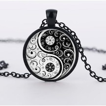 Müstesna Jwl Ying Yang Kolye Uzak Doğu Tao 3D Kolyesi Kolyeleri Sarı