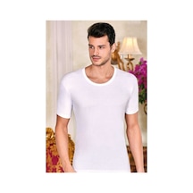 Berrak 1002 Erkek Yarım Kollu Fanila %100 Pamuk 3 Lü Paket Beyaz