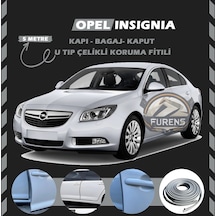 Opel İnsignia Oto Araç Kapı Koruma Fitili 5metre Parlak Gri Renk