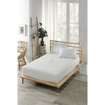 Sıvı Geçirmez Alez Yatak Koruyucu Pamuklu Fitted Beyaz