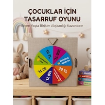 Şans Çarklı Motivasyon Kutusu Günlük Tasarruf Challenge Oyun Ahşap Birikim Kumbarası - Lisinya