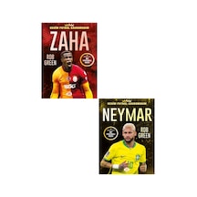 Zaha - Neymar Benim Futbol Kahramanım Büyük Poster Sticker Futbolcu Kartı Hediyeli 2 Kitap
