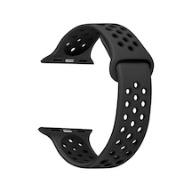 Microsonic Apple Uyumlu  Watch 6 44Mm Sport Band Kordon Siyah