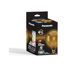 Panasonic E27 Dim Edilebilir Filaman G95 Lamba 7w 630lm 2000k Gold 4w 78mm & Yok