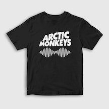 Presmono Unisex Çocuk Cover Arctic Monkeys T-shirt Siyah