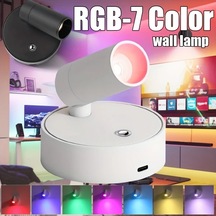 Willowhaven White 2pcs Rgb 7 Renkli Manyetik Duş Lamba Usb Şarjlı 360 Döner Kablosuz Gece Işığı Ahşap