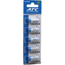 Atc Super Alkaline Battery A23 - 23a Lr23 Araç - Oto Kumanda Pili 12v 5li Kart 5468