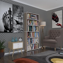 Kenzlife Kitaplık Süper Ga 180*80*19 Crd 6 Katlı Tek Bölme Çift Bölme Opsiyonlu Ofis Mutfak Banyo Dolabı Arkalıksız Çok Renkli