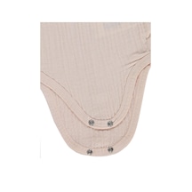 Civil Baby Hilal Baskılı 1-36 Ay Çıtçıtlı Badi - Pembe 6-9 Ay Pudra Pembe