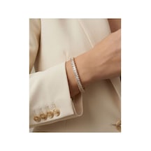 Xupıng Jewelry 14k Zarif Zirkon Taşlı Su Yolu Model Bileklik Çok Renkli Çok Renkli