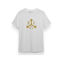 Pirate Of The Carribean East India Trading Logo Beyaz Kısa Kol Erkek Tshirt 001