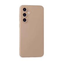 Samsung Uyumlu Galaxy S24 Uyumlu Kılıf Nano İçi Kadife Silikon - Pudra